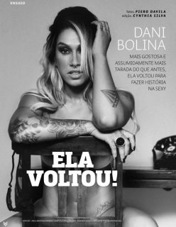 Dani Bolina pelada na revista Sexy