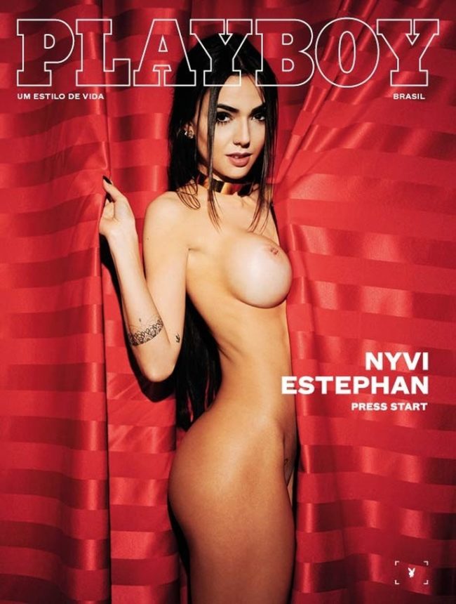 Nyvi Estephan nua na revista Playboy